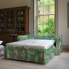 Coco 2.5 seater sofa bed with Knife Edge cushion in Belleville Juniper - Made to Order