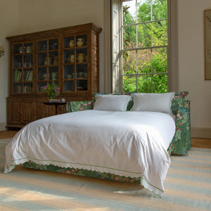 Coco 2.5 seater sofa bed with Knife Edge cushion in Belleville Juniper - Made to Order