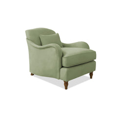 Felix Armchair with Fixed Back in Hemp Linen