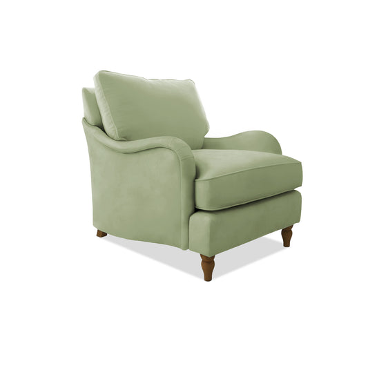 Felix Armchair with Loose Back Cushion in Hemp Linen