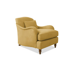 Felix Armchair with Fixed Back in Maize Linen