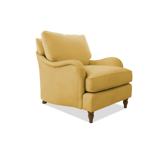 Felix Armchair with Loose Back Cushion in Maize Linen