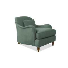 Felix Armchair with Fixed Back in Mineral Linen