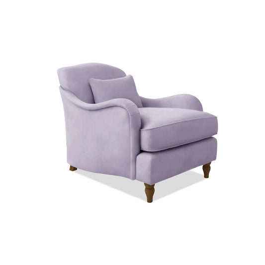 Felix Armchair with Fixed Back in Cotton Linen Sea Salt