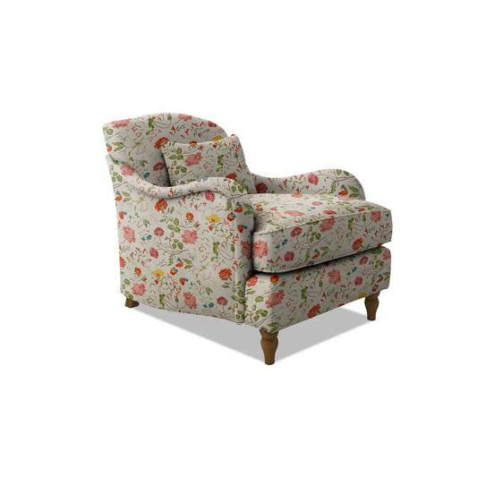 Felix Armchair with Fixed Back in Wildwood Ivory