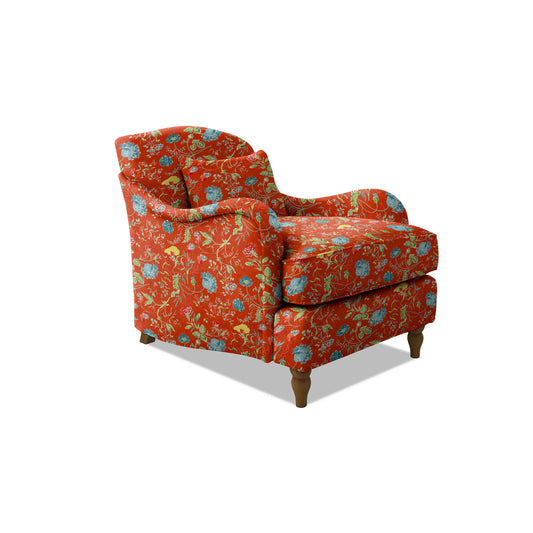 Felix Armchair with Fixed Back in Wildwood Pumpkin