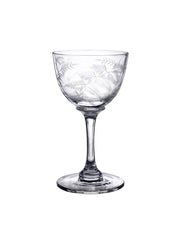 Six Liqueur Glasses with Ferns Design by Vintage List