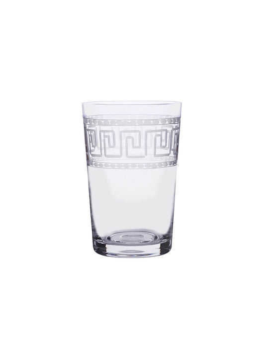 Six Tumblers with Greek Key Design by Vintage List