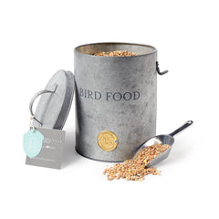 Galvanized Bird Food Tin