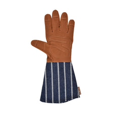Blue Ticking Gauntlet Gloves