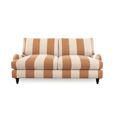 Isobel 2.5 Seater Sofa with Big Back Cushion in Caramel Stripe