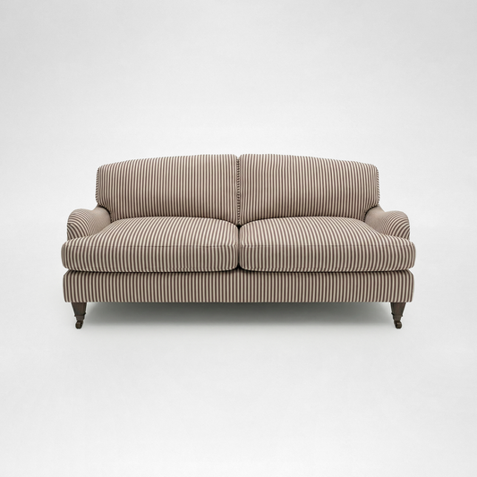 Isobel 2.5 seater sofa in Narrow Chocolate Stripes
