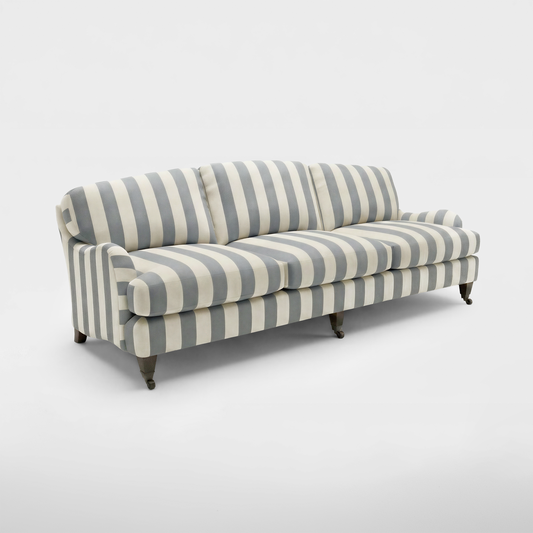 Isobel 4 seater sofa in Garden Grey Stripes