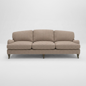 Isobel 4 seater sofa in Narrow Chocolate Stripes