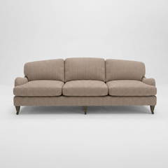 Isobel 4 seater sofa in Narrow Chocolate Stripes