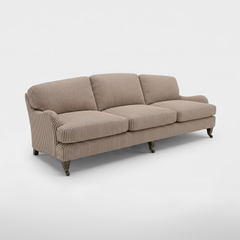 Isobel 4 seater sofa in Narrow Chocolate Stripes