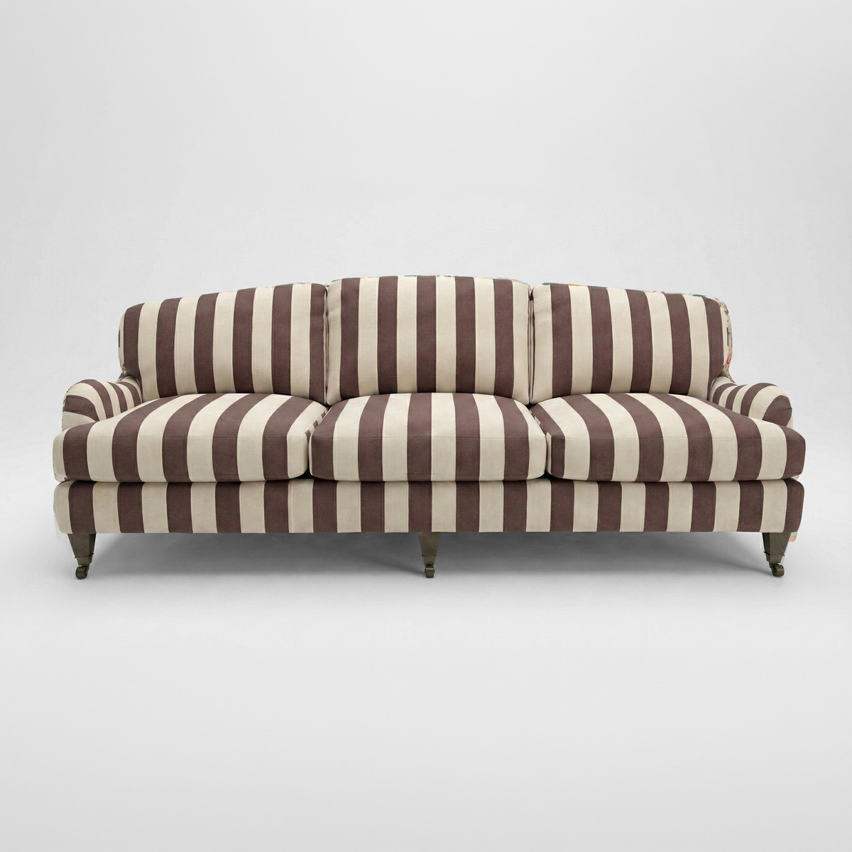 Isobel 4 seater sofa in Chocolate Stripes