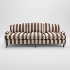 Isobel 4 seater sofa in Chocolate Stripes