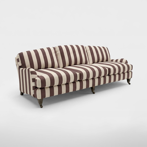 Isobel 4 seater sofa in Chocolate Stripes