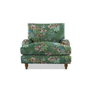 Isobel Armchair with Big Back Cushion in Natural Linen Belleville Juniper
