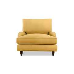 Isobel Armchair with Big Back Cushion in Maize Linen