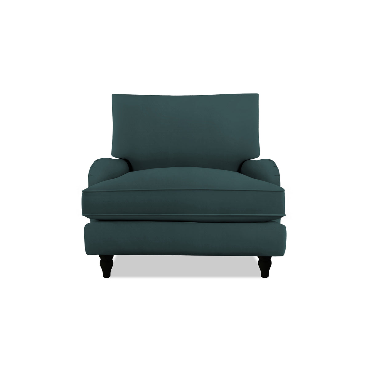 Isobel Armchair with Big Back Cushion in Midnight Linen