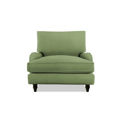Isobel Armchair with Big Back Cushion in Moss Linen