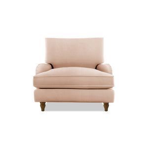 Isobel Armchair with Big Back Cushion in Cotton Linen Rosedale