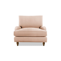 Isobel Armchair with Big Back Cushion in Cotton Linen Rosedale