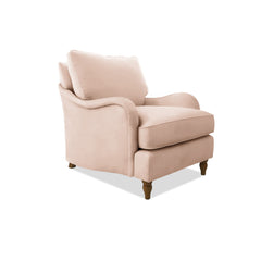 Isobel Armchair with Big Back Cushion in Cotton Linen Rosedale