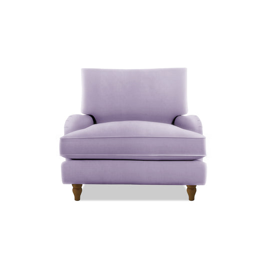 Isobel Armchair with Big Back Cushion in Cotton Linen Sea Salt