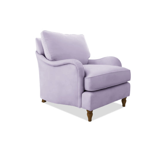 Isobel Armchair with Big Back Cushion in Cotton Linen Sea Salt