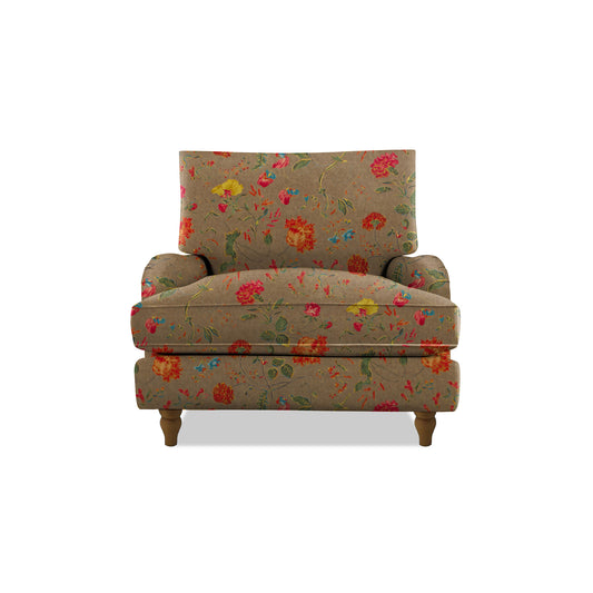 Isobel Armchair with Big Back Cushion in Wildwood Twig