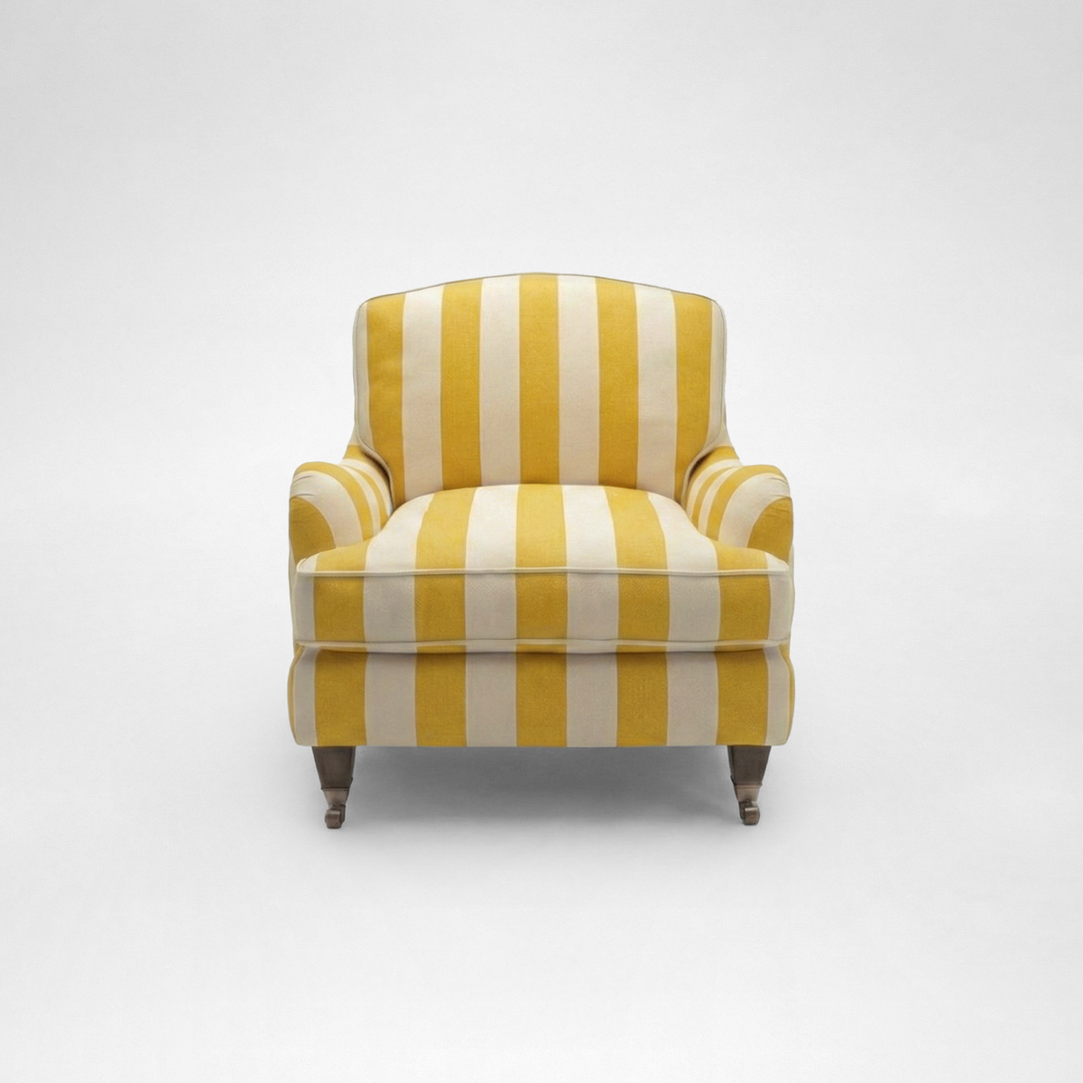 Isobel Armchair with Big Back Cushion in Dandelion Stripe