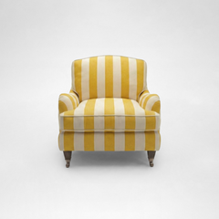 Isobel Armchair with Big Back Cushion in Dandelion Stripe