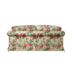 Salthrop Large Sofa with Big Back Cushion in Classic Rose with Rosewood Velvet Trim
