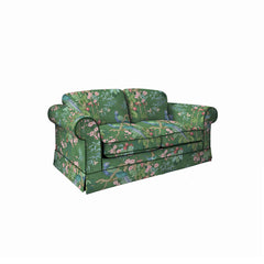Salthrop Medium Sofa with Big Back Cushion in Juniper with Pine Velvet Trim