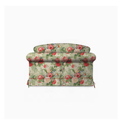 Salthrop Loveseat with Big Back Cushion in Classic Rose with Rosewood Velvet Trim