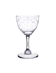 Six Liqueur Glasses with Stars Design by Vintage List