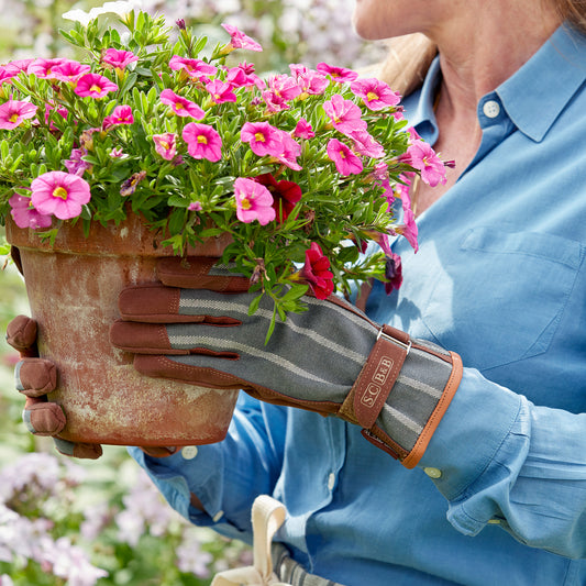 Grey Ticking Everyday Gardener's Gloves