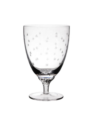 Six Bistro Glasses with Stars Design by Vintage List