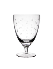 Six Bistro Glasses with Stars Design by Vintage List