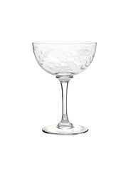 Two Champagne Saucers with Fern Design by Vintage List