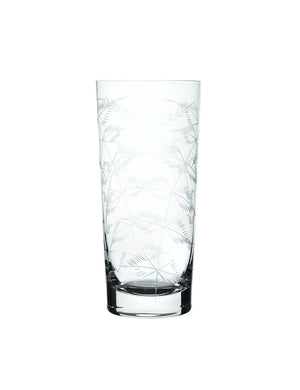 Four Highball Glasses with Fern Design by Vintage List