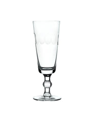 Four Champagne Flutes with Lens Design by Vintage List