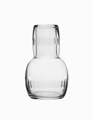 Carafe and Glass with Lens Design by Vintage List