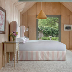 Celeste Bed in Blush Ivory Stripe