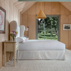 Celeste Bed in Cotton Linen Snow Drop