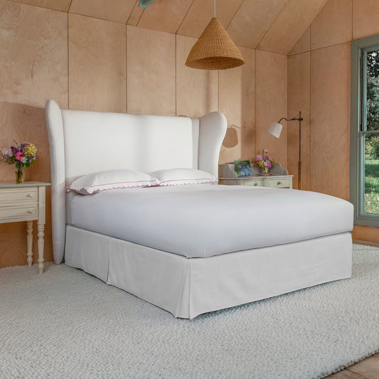 Celeste Bed in Cotton Linen Snow Drop