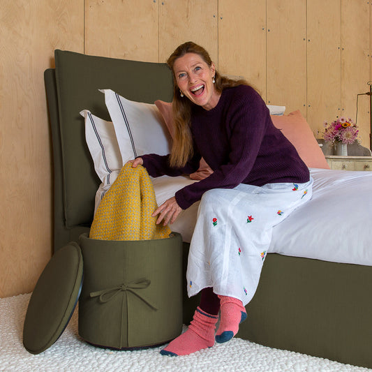 Lulabelle Bedside Drum in Olive